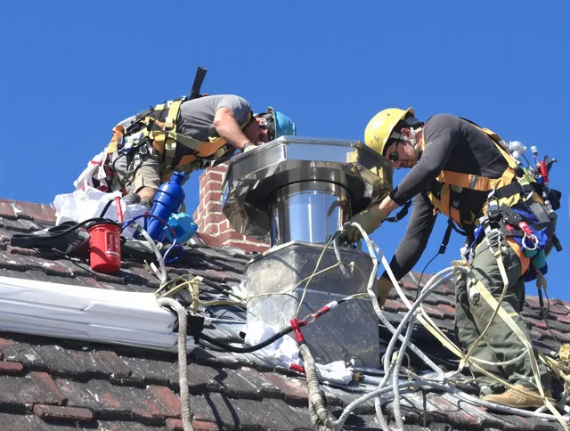 Protective chimney cap installed by Fairfield Chimney Sweep in Fairfield, CT