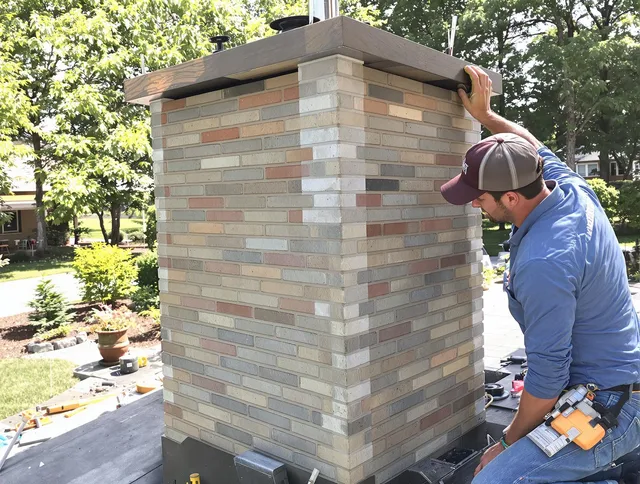 Fairfield Chimney Sweep completing a modern chimney remodel in Fairfield, CT
