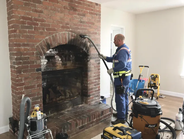 Fairfield Chimney Sweep expert performing detailed chimney sweep in Fairfield, CT