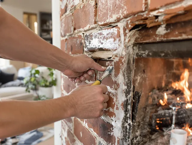 Routine fireplace repair by Fairfield Chimney Sweep in Fairfield, CT