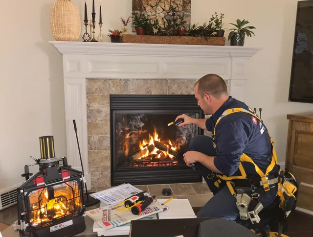 Safety-focused fireplace inspection by Fairfield Chimney Sweep in Fairfield, CT